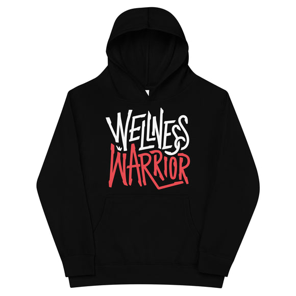 Wellness Warrior White/Red Kids fleece hoodie