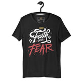 Faith Over Fear White/Red Unisex t-shirt